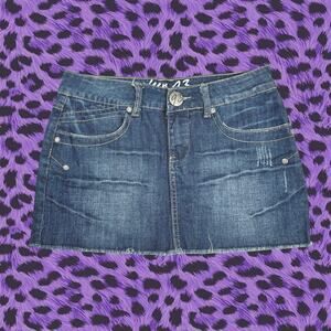 Oxygen denim mini skirt skater